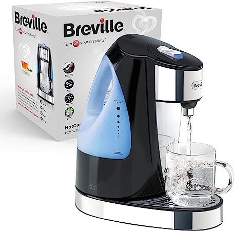 Breville HotCup Hot Water Dispenser | 3kW Fast Boil |1.5L | Energy-Efficient | Gloss Black [VKJ142]