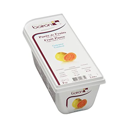 Frozen Guava Puree by Les Vergers Boiron - 1 Kg (2.2 pound)