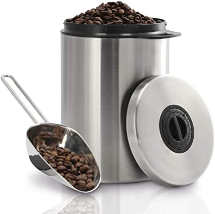 Xavax | Stainless Steel Container for 1 kg with Scoop Stainless | Steel Silver | One Size, 00111250