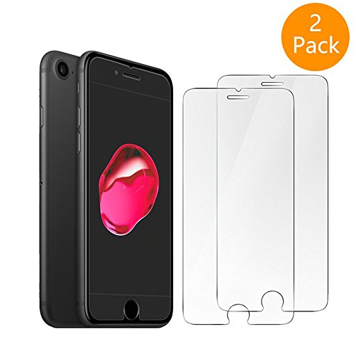 iPhone 7 6S 6 Glass Screen Protector, GameWood iPhone 7 Tempered Ballistic Glass Screen Protector [Not Full Covered] For Apple iPhone 7, iPhone 6S, iPhone 6 2016, 2015 (2-Pack)