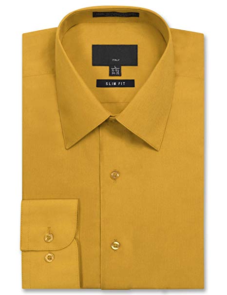 JD Apparel Men's Slim Fit Dress Shirts