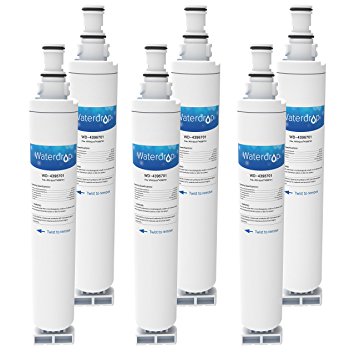 Waterdrop Refrigerator Water Filter Replacement for Whirlpool 4396701, 4396702(Doesn't Fit Kenmore ), 6 Pack