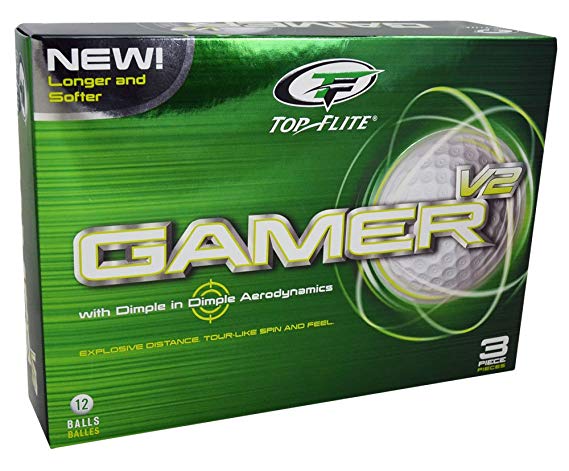 Top-Flite Gamer V2 Golf Balls (12-Pack)