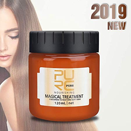 OUTERDO Hair Treatment Mask, Hair Mask Deep Conditioner Magical Keratin Hair Masque 5 Seconds to Restore Soft Hair, Deep Repair Hair Roots Professional Treatment of Dry or Damaged Hair 120 ML