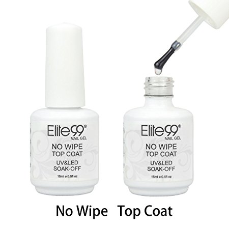 Elite99 No Wipe UV LED Top Coat Gel Polish Nail Design Varnish 15ml