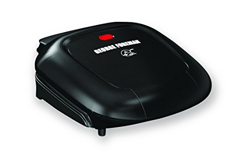 George Foreman GR0040BC 2-Serving Classic Plate Grill, Black