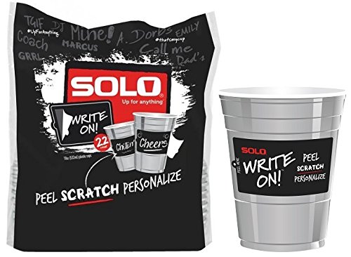 Its My Solo write-on 18 ounce party cups (22, Silver)