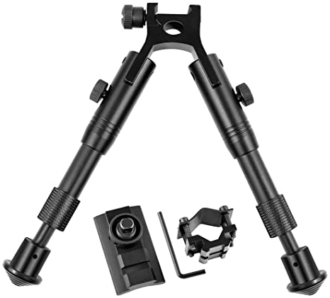 Twod Tactical Rifle Bipods Adjustable 6-9/6.3-6.9 inch Fit Picatinny Rail with Extra Adapter