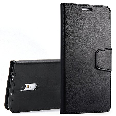 Xiaomi Redmi Note 3 Case KKtick® Ultra Slim Premium Wallet PU Leather Case with Stand Flip Cover for Xiaomi Redmi Note 3 Black