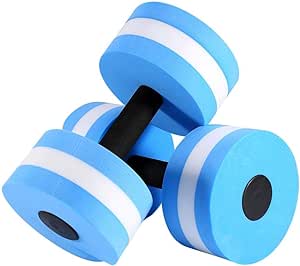 EVA Aquatic Exercise Dumbbells - Set of 2 - Aquatic Barbell Suitable for Fitness Swimming Pool Exercise and Water Aerobics