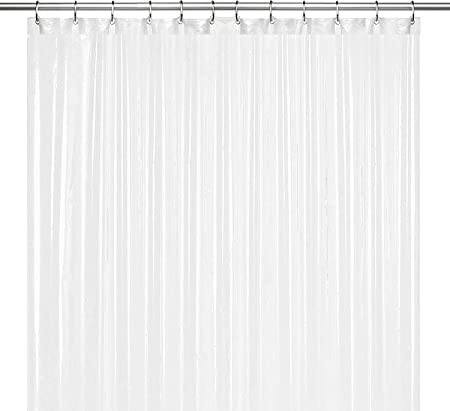 LiBa PEVA 8G Bathroom Shower Curtain Liner, 72"" W x 84"" H, Frosted, 8G Heavy Duty Waterproof Shower Curtain Liner, Mildew Resistant, Antimicrobial, Non-Toxic, Eco-Friendly, No Chemical Odor