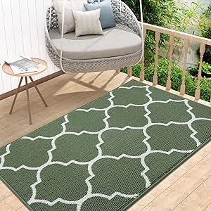 OLANLY Indoor Door Mat, 48x32, Non-Slip Absorbent Resist Dirt Entrance Mat, Washable Low-Profile Inside Floor Mat Doormats for Entryway, Green