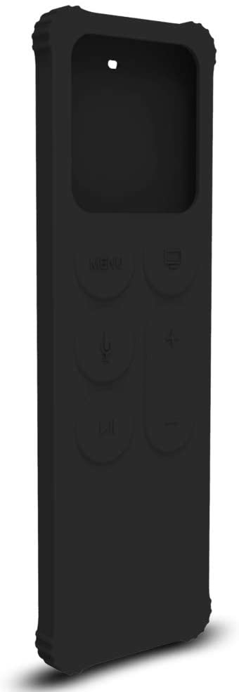 AWINNER Protective Case Compatible for Apple TV 4K 5th / 4th Gen Remote - Lightweight [Anti Slip] Shock Proof Silicone Cover for Apple TV Siri Remote Controller (Black)