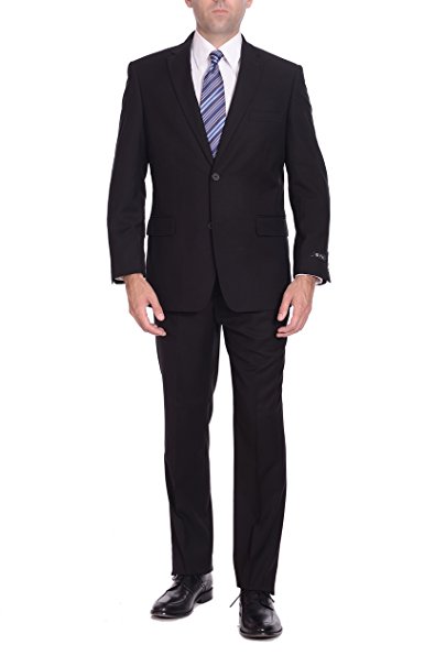 PL Men's 2 Or 3 Piece Classic Fit Suit Blazer Jacket Tux Vest & Flat Pants Set