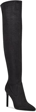 Nine West Womens Tacy Faux Leather Over The Knee Boot