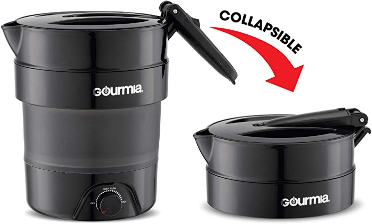 Gourmia GK378 Dual Voltage Collapsible Travel Kettle with Keep Warm Function - 1.5 Qt Capacity