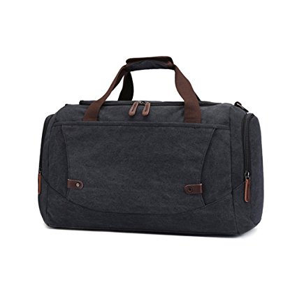 Canvas Tote Travel Duffle Bag for Short Trip Weekend Overnight, Business Trip Carry-on Duffel Luggage Bag