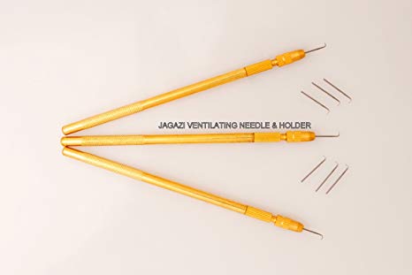 One Ventilating Needle 1-2 strands & 1 Holder Set. From Jagazi Naturals
