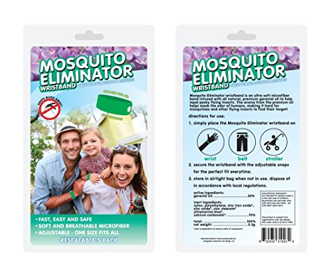 Mosquito Eliminator Wristband 5-pack