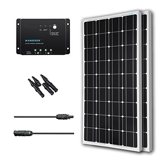 Renogy 200W 12V Monocrystalline Solar Bundle Kit Mono-PWM