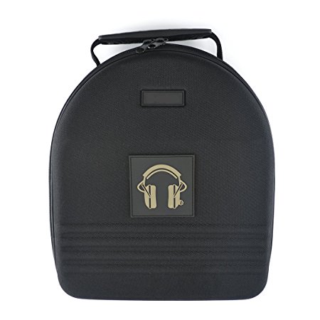 Headphones Full Size Hard Shell Large Carrying Case / Headset Travel Bag with Space for Cable, AMP, Parts and Accessories (Fit Audio-Technica ATH M10, M20, M30, M35, M40, M45, Beast Pro, Beats Studio, Diamond Tears, SONY MDR-7506 and More)