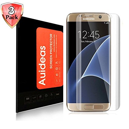 Galaxy S7 Edge Screen Protector,Auideas[Full Coverage][Case Friendly] Samsung Galaxy S7 Edge Screen Protector Edge to Edge HD Clear Film Anti-Scratch Screen Protector for Galaxy S7 Edge [3-Pack]
