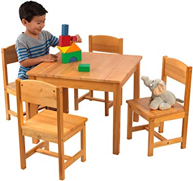 KidKraft Farmhouse Table and Chair Set - Natural