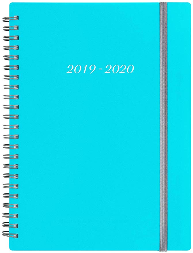 2019-2020 Academic Planner - Weekly & Monthly Planner with Tabs, Elastic Closure and Thick Paper, Back Pocket with 21 Notes Pages, 5" x 8"