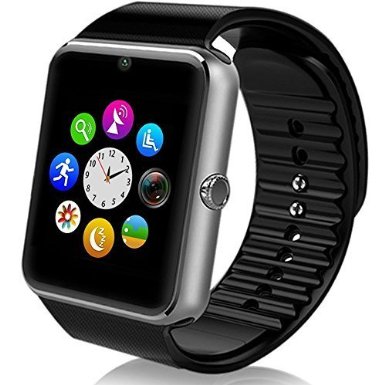 StarryBay Smart Watch Bluetooth Sweatproof Wrist Watch with Touch Screen for Notification Push /Handsfree Call for Andorid - black