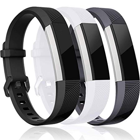 Maledan Replacement Bands Compatible for Fitbit Alta, Alta HR and Fitbit Ace, Classic Accessories Band Sport Strap for Fitbit Alta HR, Fitbit Alta and Fitbit Ace, 3-Pack, Women Men