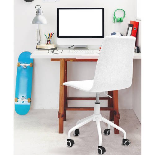 Urban Shop Rolling Linen Swivel Office Chair, Multiple Colors