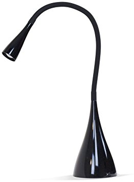 Newhouse Lighting 3W Energy-Efficient "Gooseneck" Touch Dimmable LED Desk Lamp, Black
