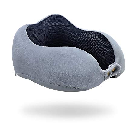 YiMads Airplane Pillow Neck Travel Head Memory Foam Pillow Soft Rest Cushion for Airplane Car