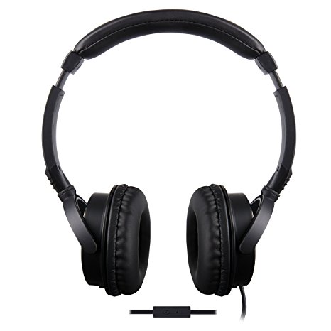 TDK ST170 Stereo Over-Ear Headphones with In-Line Microphone - Black