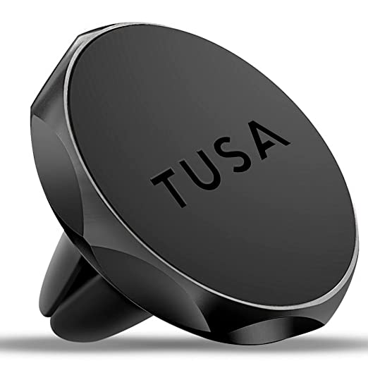 Tusa Magnetic Car Phone Holder, Universal Air Vent Holder with 360 Degree Rotation (Black)