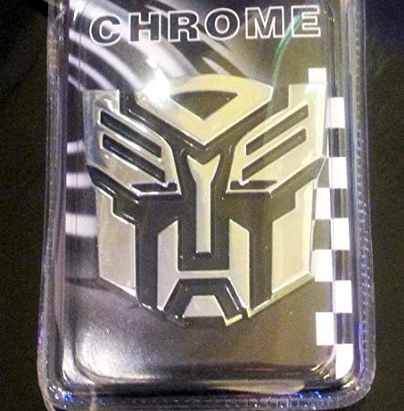 Autobot Transformers Chrome Emblem 3" Tall (Not a decal, High Quality Chrome Emblem)