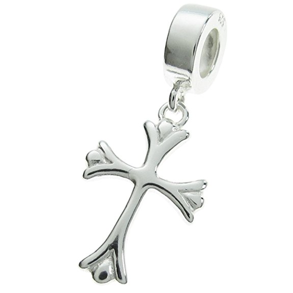 Dreambell 925 Sterling Silver Christian Cross Bible Faith Religious Bead For European Charm Bracelets