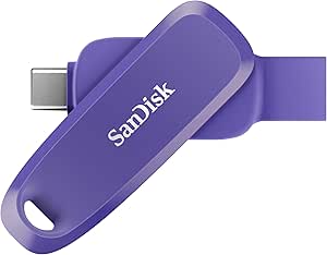 SanDisk 128GB Phone Drive for Android - The 2-in-1 USB for Smartphones, Tablets, and Computers - Thumb Drive with USB Type-C and Type-A Connectors, Purple Opulence - SDDDC6-128G-G46PO