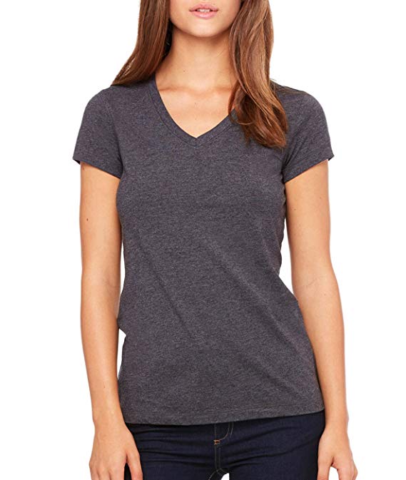 Bella Canvas Women's Short-Sleeve V-Neck Jersey Tee