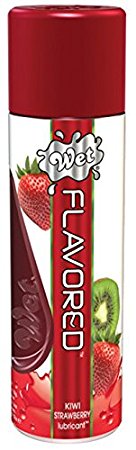 Wet Flavored Water Based Gel Lubricant, Kiwi Strawberry, 3.6 Ounce