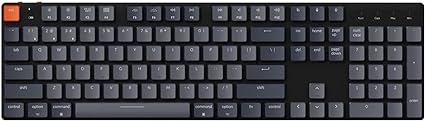 Keychron K5 SE Hot-swappable Wireless Mechanical Keyboard, Ultra-Slim Full Size Layout 104 Keys White Backlight Bluetooth/Wired Aluminum Gaming Keyboard for Mac Windows, Low Profile Gateron Red Switch