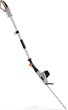 VonHaus Pole Hedge Trimmer - 500W Corded Electric Bush Cutter with Angle Adjustable Head, Telescopic Pole, Dual Support Harness, Foam Grip Handle - Outdoor Trimmer for Garden, Bushes, Hedges