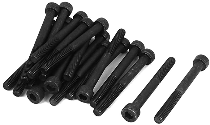 M5 x 50mm 12.9 Alloy Steel Hex Socket Head Cap Screw Bolt Black 20pcs