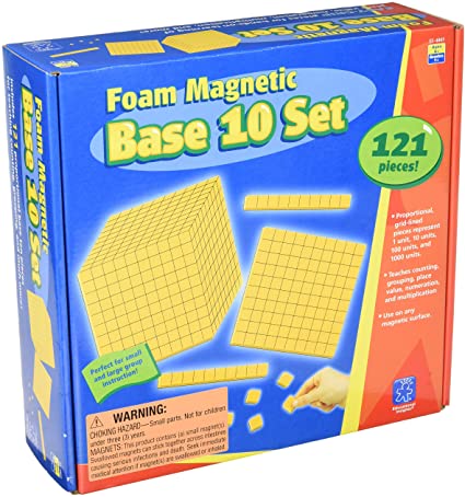 Educational Insights Foam Magnetic Base 10 Set, Giant Size, Easy to Grip, Ages 10 and up, (121 Pieces)