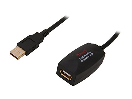 Rosewill 16-Feet Active Extension Cable Supports Windows 7 (RC-16-USB-AM-AF-BK)