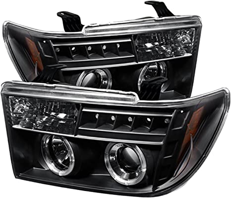Spyder Auto 5012029 Toyota Tundra 07-13 / Toyota Sequoia 08-13 Projector Headlights - Eliminates AFS function - LED Halo - LED (Replaceable LEDs) - Black - High H1 (Included) - Low H1 (Included)