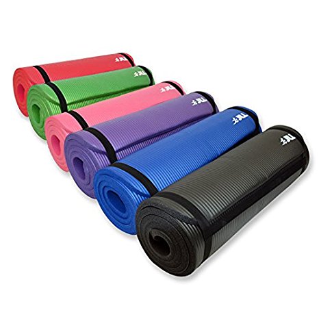 JLL® Yoga Mat Extra Thick 15mm Non-Slip Pilates Workout Exercise Mat available in Black / Blue / Purple / Pink / Green / Red. Also Ideal as Camping Mat.