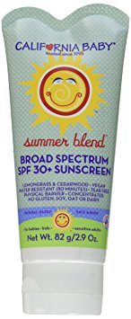 California Baby Face & Body Sunscreen Lotion SPF 30 , Summer Blend, 2.9 oz