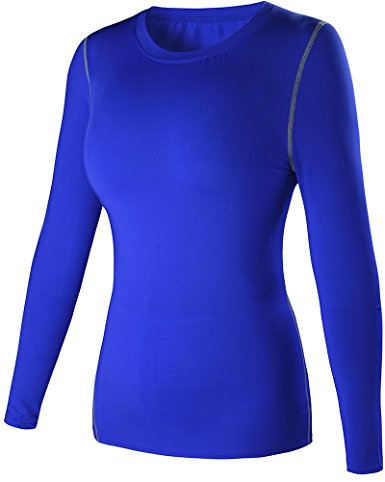 Women's Dry Fit Athletic Compression Long Sleeve T Shirt