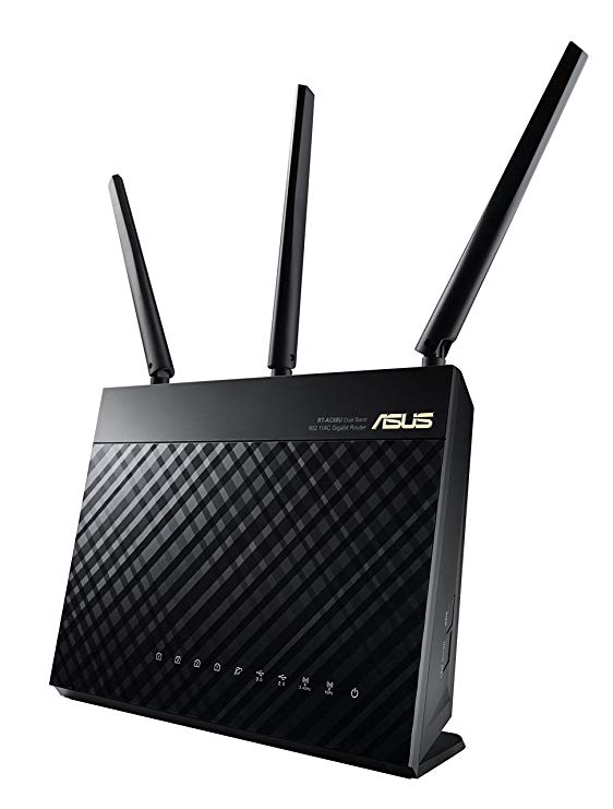 ASUS RT-AC68U AC1900 Dual-Band Gigabit Wireless Router, AI MESH, Access Point Mode, Twin USB 3.0 for Media Server, 3G/4G Dongle Support, 802.11AC